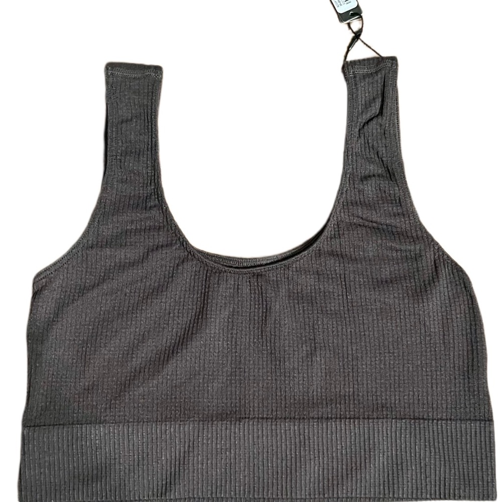 Skims Ribbed Scoop Bralette Soot L/XL NWT - Picture 7 of 8
